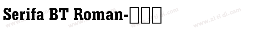Serifa BT Roman字体转换